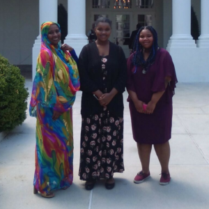 Fadia Abdelrahman with her two daughters at the White House. Photo: Fadia Abdelrahman