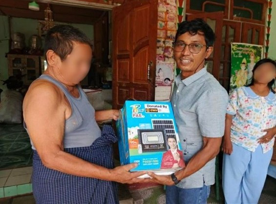 Following the devastating April 2025 earthquake in Myanmar, CWS partnered with local organizations to deliver emergency relief to the most affected communities. These efforts have supported hundreds of families rebuilding their lives with dignity, safety and renewed hope.
Learn more: https://cwsglobal.org/stories/rebuilding-with-dignity-how-cws-is-supporting-earthquake-survivors-in-myanmar/
Solar lamp and streetlight distribution and installation.
Following the devastating April 2025 earthquake in Myanmar, CWS partnered with local organizations to deliver emergency relief to the most affected communities. These efforts have supported hundreds of families rebuilding their lives with dignity, safety and renewed hope.
Learn more: https://cwsglobal.org/stories/rebuilding-with-dignity-how-cws-is-supporting-earthquake-survivors-in-myanmar/ Following the devastating April 2025 earthquake in Myanmar, CWS partnered with local organizations to deliver emergency relief to the most affected communities. These efforts have supported hundreds of families rebuilding their lives with dignity, safety and renewed hope.
Learn more: https://cwsglobal.org/stories/rebuilding-with-dignity-how-cws-is-supporting-earthquake-survivors-in-myanmar/
Solar lamp and streetlight distribution and installation.
Following the devastating April 2025 earthquake in Myanmar, CWS partnered with local organizations to deliver emergency relief to the most affected communities. These efforts have supported hundreds of families rebuilding their lives with dignity, safety and renewed hope.
Learn more: https://cwsglobal.org/stories/rebuilding-with-dignity-how-cws-is-supporting-earthquake-survivors-in-myanmar/