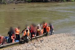 Migrants arriving