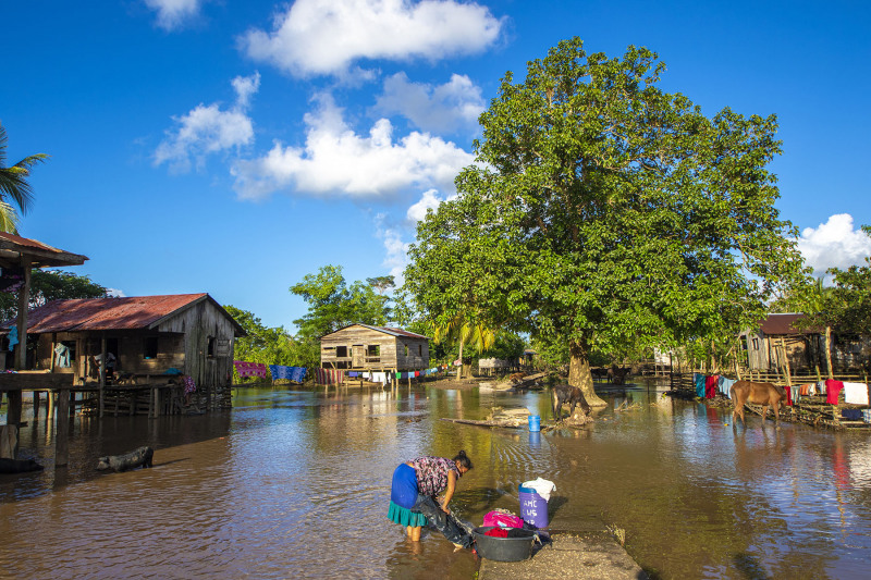 Hurricane damage in the Kiwastara community.