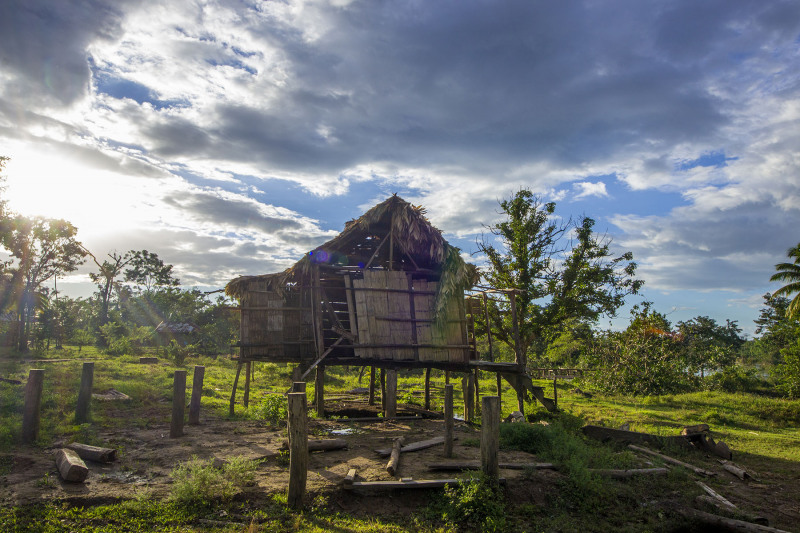 Hurricane damage in the Tulankira community.