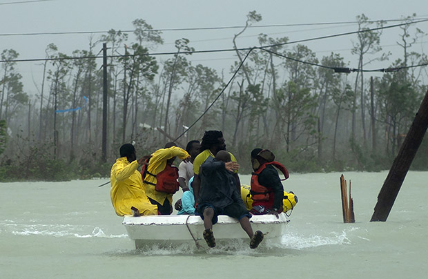 Rescue efforts in Freeport, Grand Bahama.